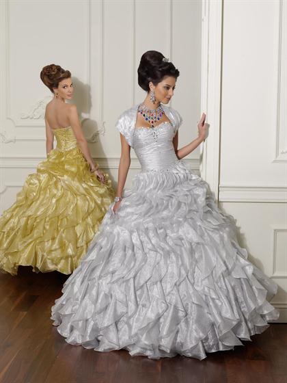 a beautiful ball gown quinceanera bridal dress by vizcaya